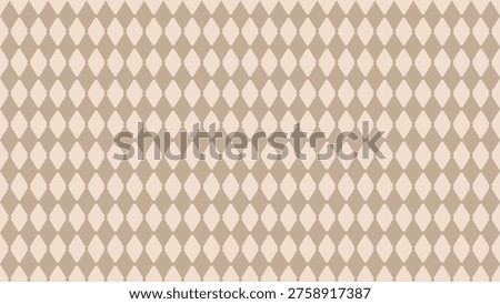 Seamless vector pattern with beige and cream diamond shapes in a repetitive geometric design, creating a classic and elegant background texture.