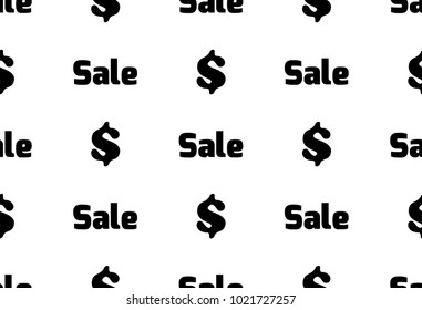 Seamless vector pattern big sale. Seamless background. dollar, finance