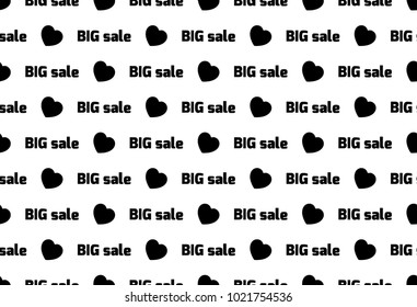 Seamless vector pattern big sale. Seamless background. heart, holiday, valentine