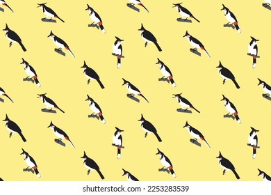 Seamless vector pattern of birds. Background with birds and feathers Beautiful soft modern background