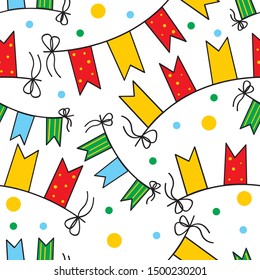 Seamless vector pattern for birthday design.