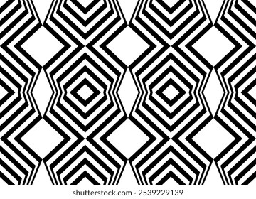 Padrão de vetor contínuo de linhas retrô quebradas pretas em um fundo branco. Elemento de design moderno. Fundo do vetor da moda. Decoração interior. Borda, borda, quadro. Papel de parede