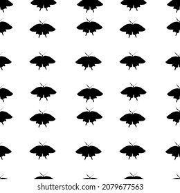 Seamless vector pattern with black butterflies on transparent isolated background.Decorative,festive,repeating,bright hand drawn style print.Design for textiles,wrapping paper,packaging,fabric.