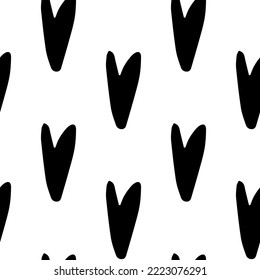 Seamless vector pattern of black hearts background