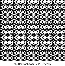 Seamless vector pattern in black on a white background