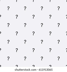 Seamless vector pattern with black question marks