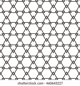 Seamless Vector Pattern with Black Triangles. Geometric Ornament for Design. Background Abstract Illustration.