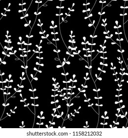 Black White Orchid Flowers Vector Illustration Stock Vector (Royalty ...