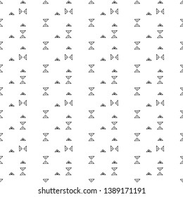Seamless vector pattern, black and white symmetric geometric ethnic background Print for decor, wallpaper, packaging, wrapping, fabric. graphic design. Doodle style illystration