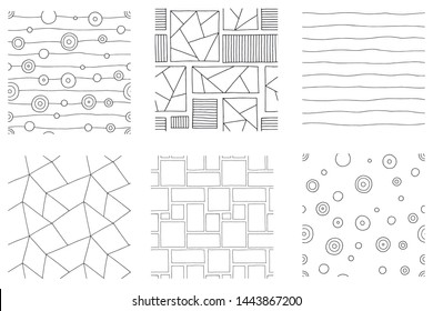 Seamless vector pattern black white geometric background with rhombus triangles rectangles dots lines squares Abstract graphic vector design Seamless geometric pattern vector background Back ground