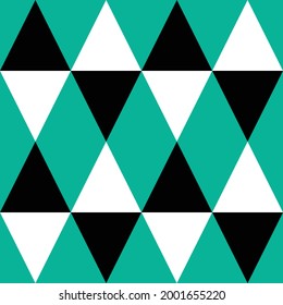 Seamless vector pattern with black and white triangles