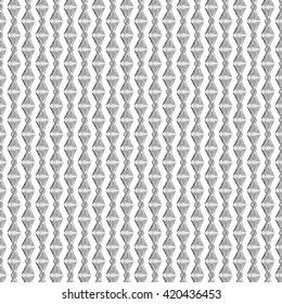 Seamless vector pattern. Black and white geometrical background with hand drawn rhombus and dots. Simple design. Series of Hand Drawn Simple Geometrical Patterns.