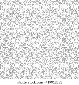 Seamless vector pattern with blots. Black and white background