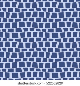 Seamless vector pattern. Blue geometric background. Graphic illustration