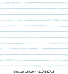 Seamless vector pattern with blue hand-drawn stripes on a white background