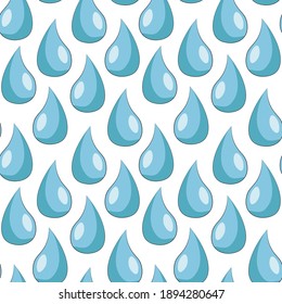 Seamless vector pattern with blue little drop