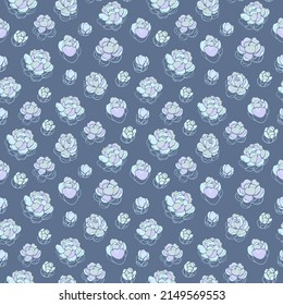 Seamless vector pattern with blue peonies. Background for greeting card, website, printing on fabric, gift wrap, postcard and wallpapers. 