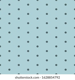Seamless vector pattern with blue polka dots on a bluish background, artistic. Illustration for hoop, surface, packaging, postcard.