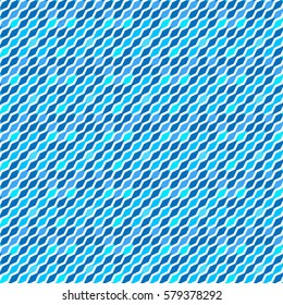 Seamless vector pattern. Blue rhombus on white background. Vector  mosaic template Layout.