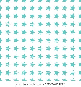 Seamless vector pattern with blue stars on a white background. Abstract illustration with a light texture. Beautiful tile, wrapping, textiles, postcard, wallpaper design.
