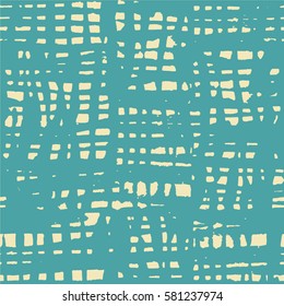 Seamless vector pattern with blue watercolor lattice for textile, ceramics, fabric, print, cards, wrapping