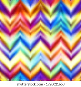 Seamless vector pattern. Blur defocused chevron pattern in low poly style.
