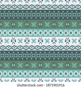 Seamless vector pattern in boho style. Background with ethnic ornament. Geometric textile design.