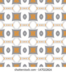 Seamless vector pattern with bold geometric shapes in 1970s style. Texture background for web, print, home decor, summer fall fashion textile, wrapping paper, wallpaper, website background