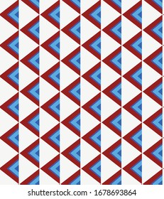 Seamless Vector Pattern Of Bold Geometric Shapes In 70s Style. Texture Background For Print, Home Decor, Fashion Textile, Wrapping, Wallpaper.
