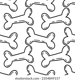 Seamless vector pattern with bones. Halloween background . Pattern with bones. Vector illustration.