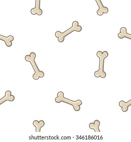 Seamless vector pattern of the bones on a white background.