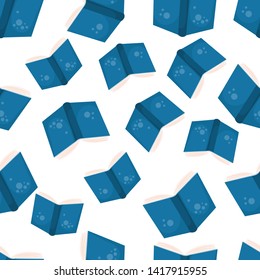 seamless vector pattern of books