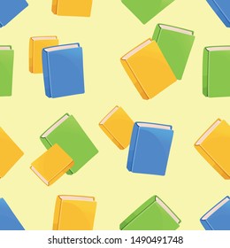 seamless vector pattern from books
