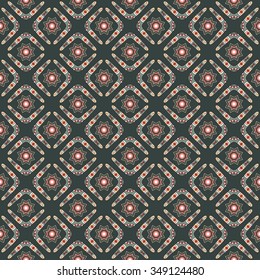 Seamless vector pattern with boomerangs and stars can be used for graphic design, textile design or web design.
