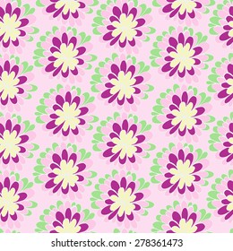 Seamless vector pattern with botanical elements in vector format.