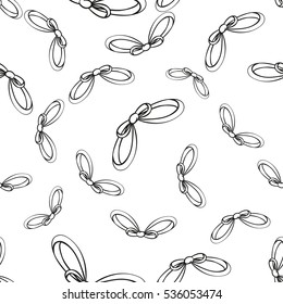 Seamless Vector Pattern of Bow Silhouettes
