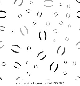Seamless vector pattern with brackets symbols, creating a creative monochrome background with rotated elements. Vector illustration on white background