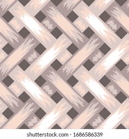 Seamless vector pattern braiding textured background. Weaved wallpaper design with purple and pink colours. Simple 3d fashion tile.