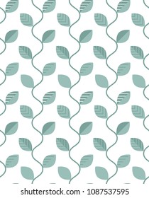 seamless vector pattern branch with leaves