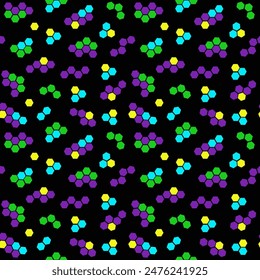 Seamless vector pattern with bright mosaic details. A simple geometric print for textiles, fabrics, paper, wallpaper and other surfaces.