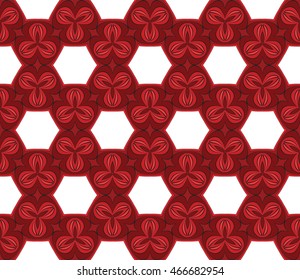 seamless vector pattern. bright red color. simple geometry ornament. interior decoration, wallpaper, presentation, fashion design
