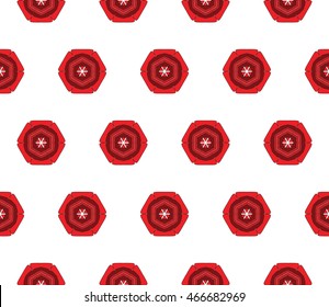 seamless vector pattern. bright red color. simple geometry ornament. interior decoration, wallpaper, presentation, fashion design
