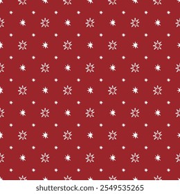 Seamless vector pattern with bright silhouettes of stars hand-drawn, festive red background. Ideal for printing on textiles and fabric prints, wrapping paper.
