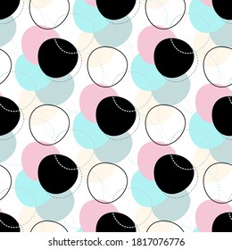 Seamless vector pattern with brigth abstract dots. Suitable for backgrounds, wrappingpaper,banners, etc.