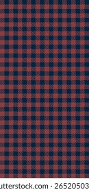 Seamless vector pattern buffalo plaid navy blue burgundy checkered background traditional tartan fabric texture classic rustic style textile design lumberjack flannel vintage cozy winter material
