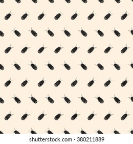 Seamless vector pattern with bugs
