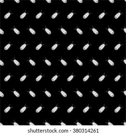 Seamless vector pattern with bugs