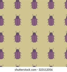 Seamless vector pattern with bugs. Vector illustration. EPS8