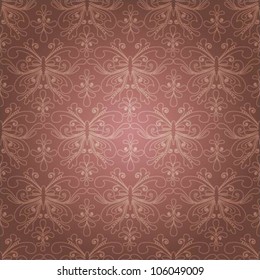 Seamless vector pattern with butterflies