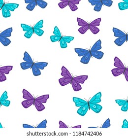seamless vector pattern with butterflies